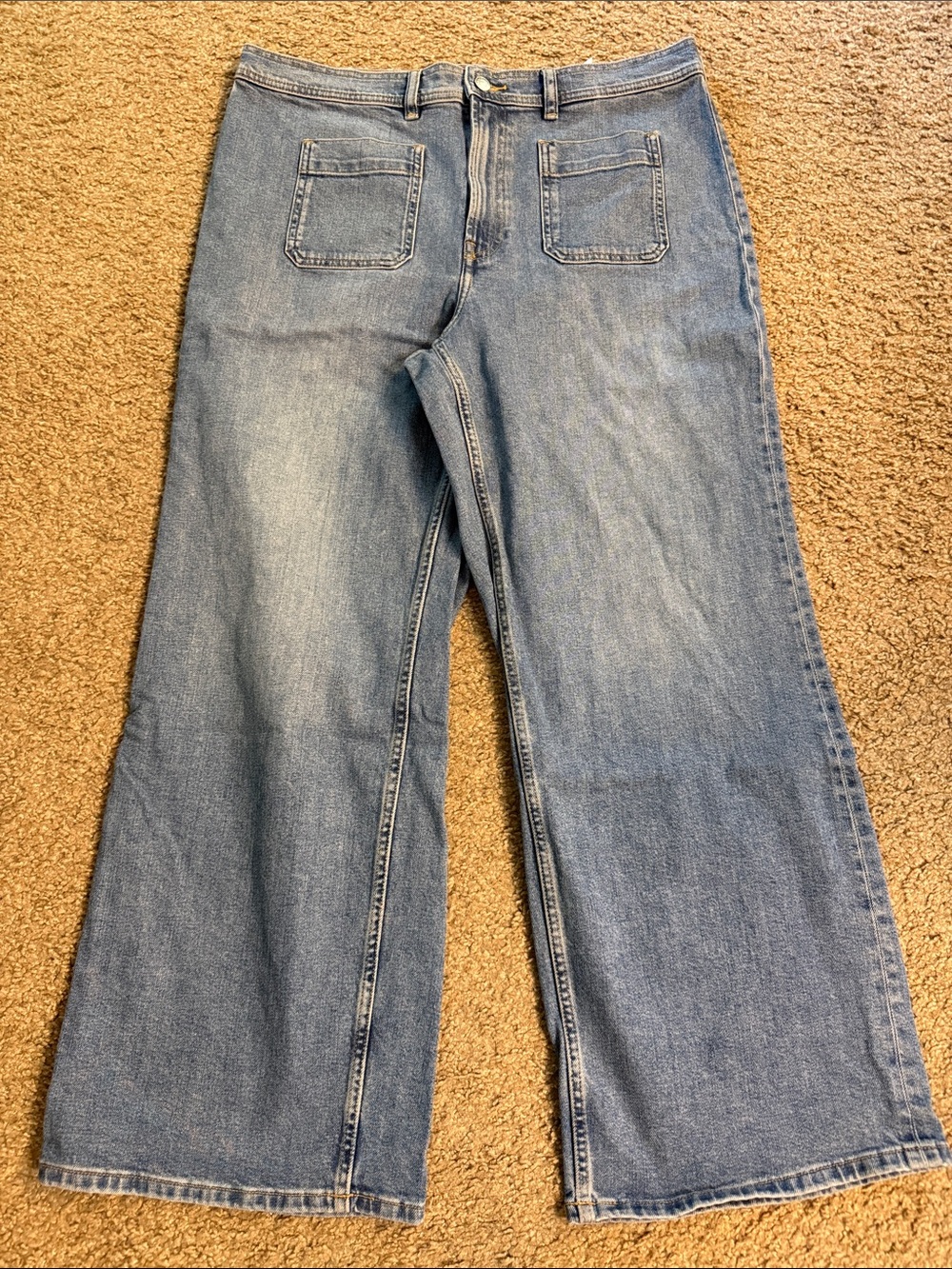 Everlane Wide Leg Light Blue Organic Cotton Jeans